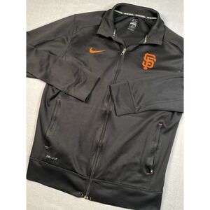 Nike Baseball San FranciscoGiants‎ Track Jacket Mens Small Black Full Zip SF